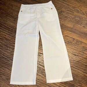 NWOT-White cropped wide‎ leg pants